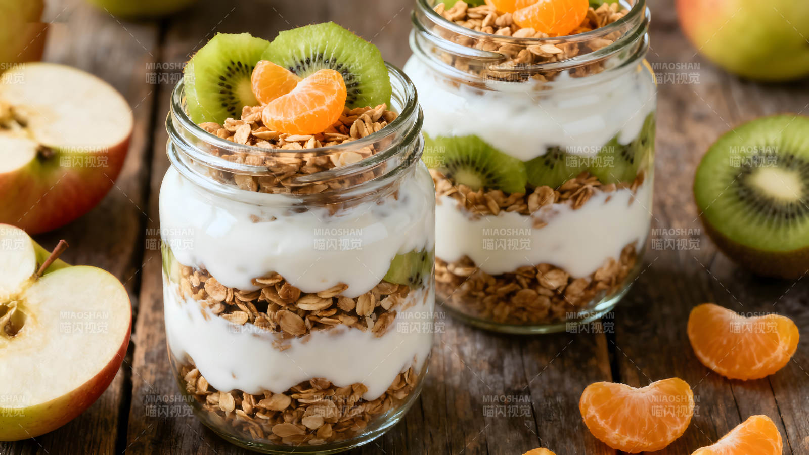 美味水果燕麦杯搭配-图片