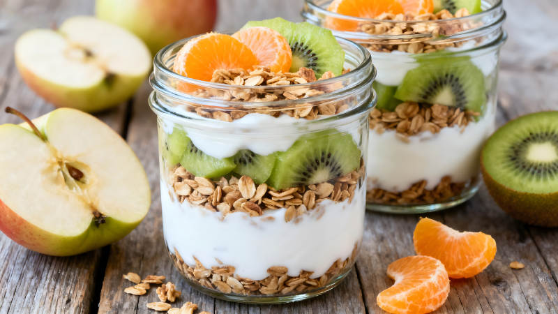 健康早餐水果燕麦杯-图片