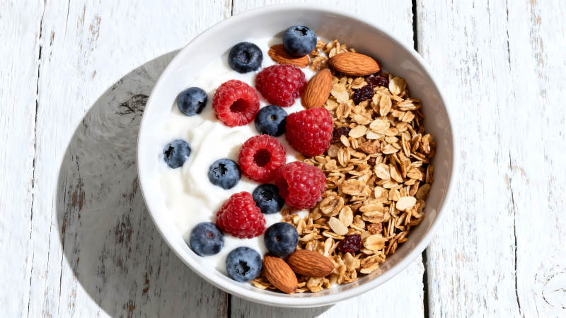 碗里的早餐健康美味-圖片