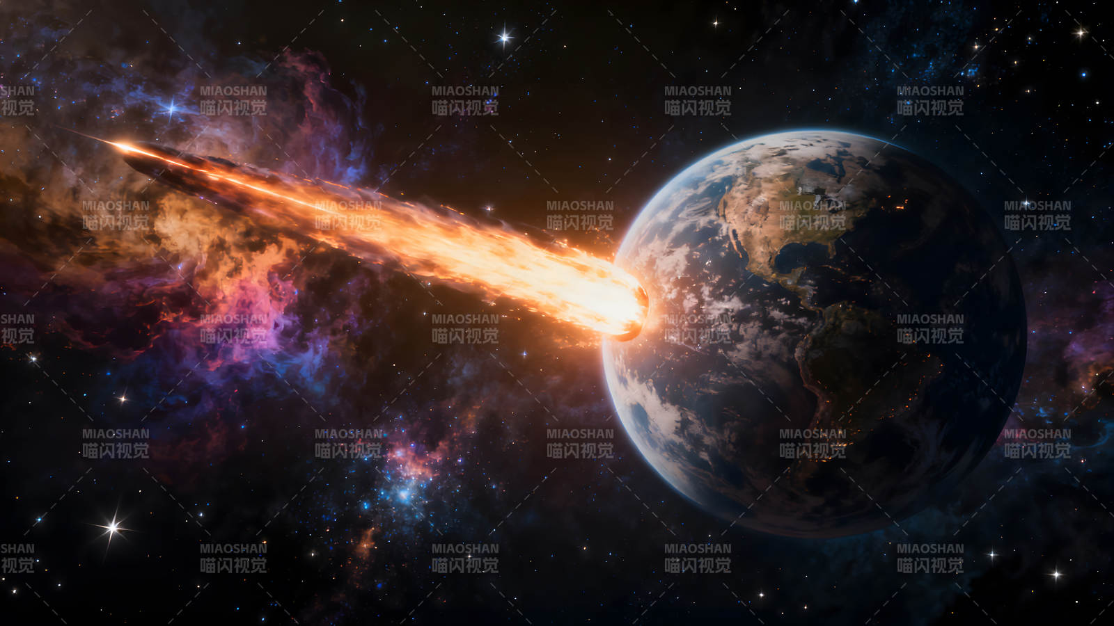 陨石撞地球宇宙浩瀚危机-图片