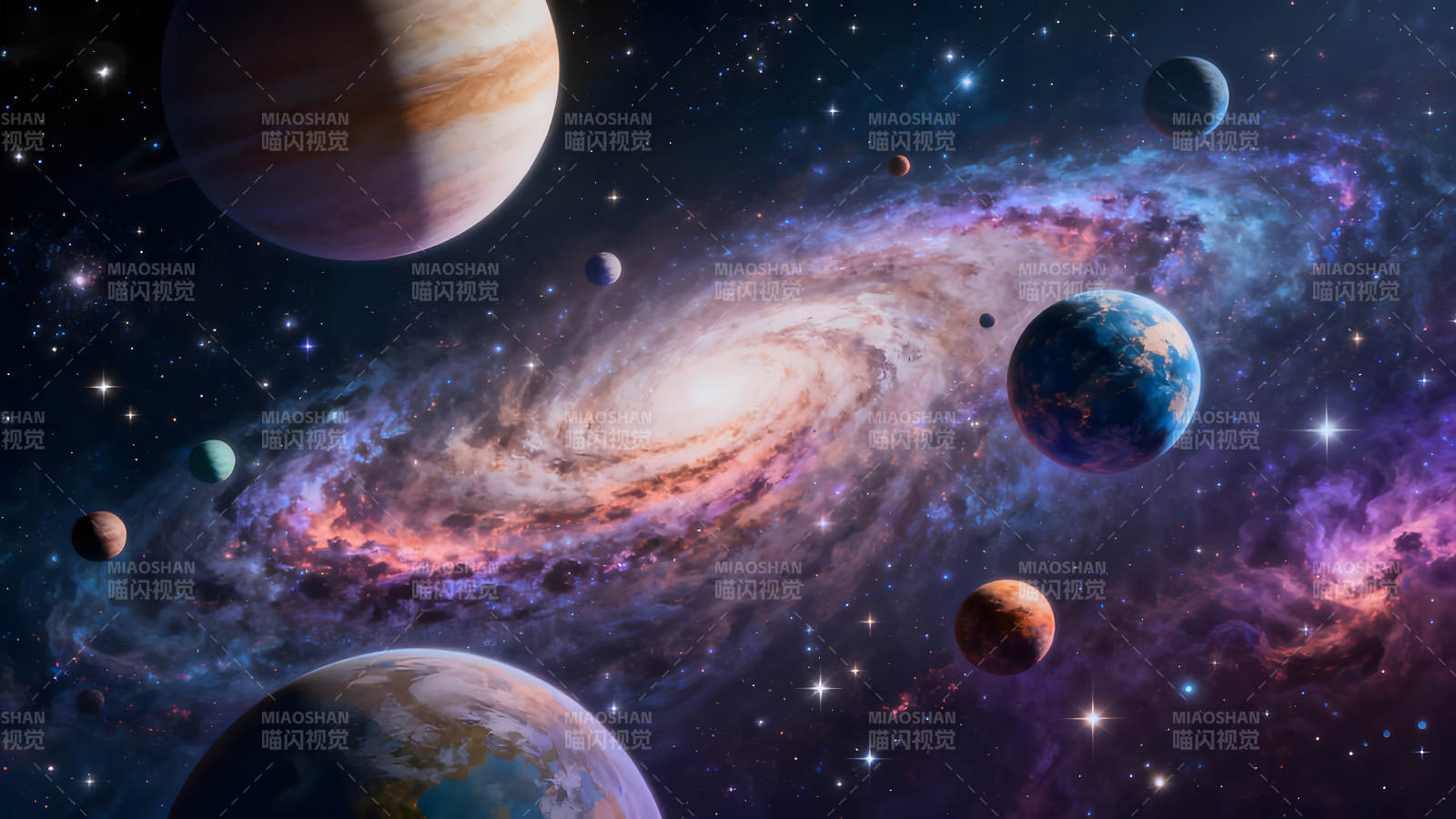 宇宙星系行星图景-图片