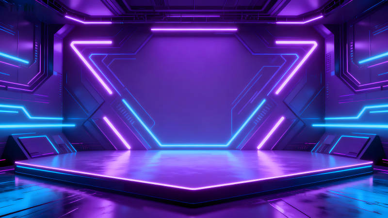 賽博朋克風格舞臺場景設計-圖片