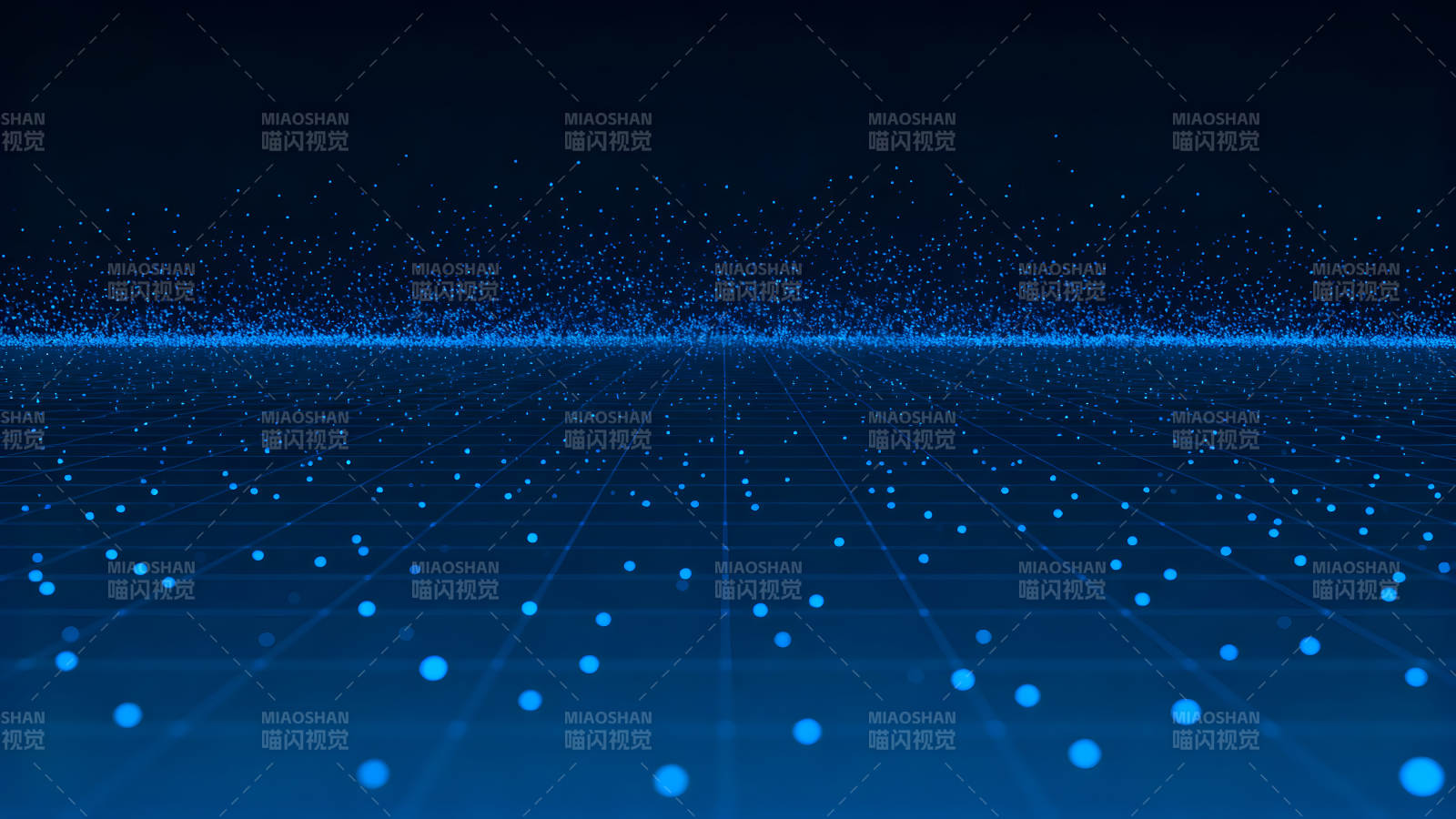 藍色科技背景數(shù)字粒子-圖片