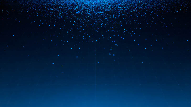 蓝色的粒子和网格背景-图片