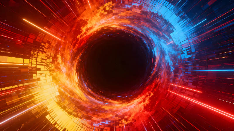 抽象黑洞視覺特效-圖片