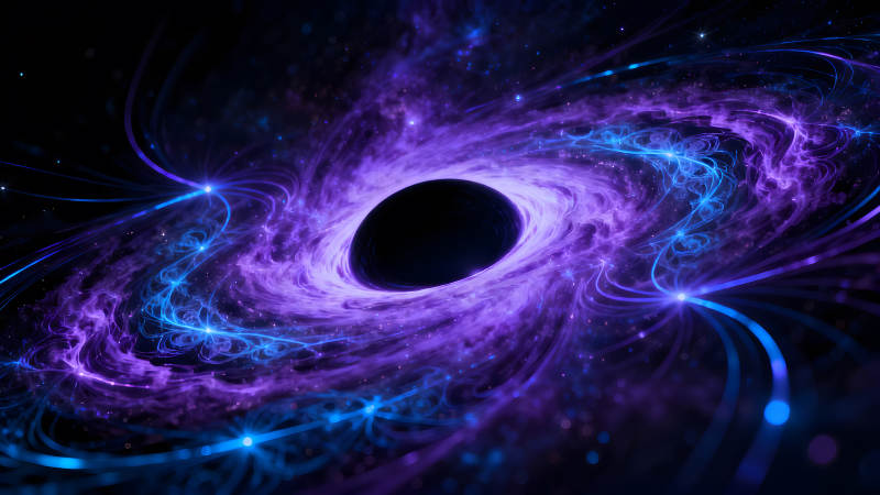 絢麗的宇宙黑洞奇觀景象-圖片