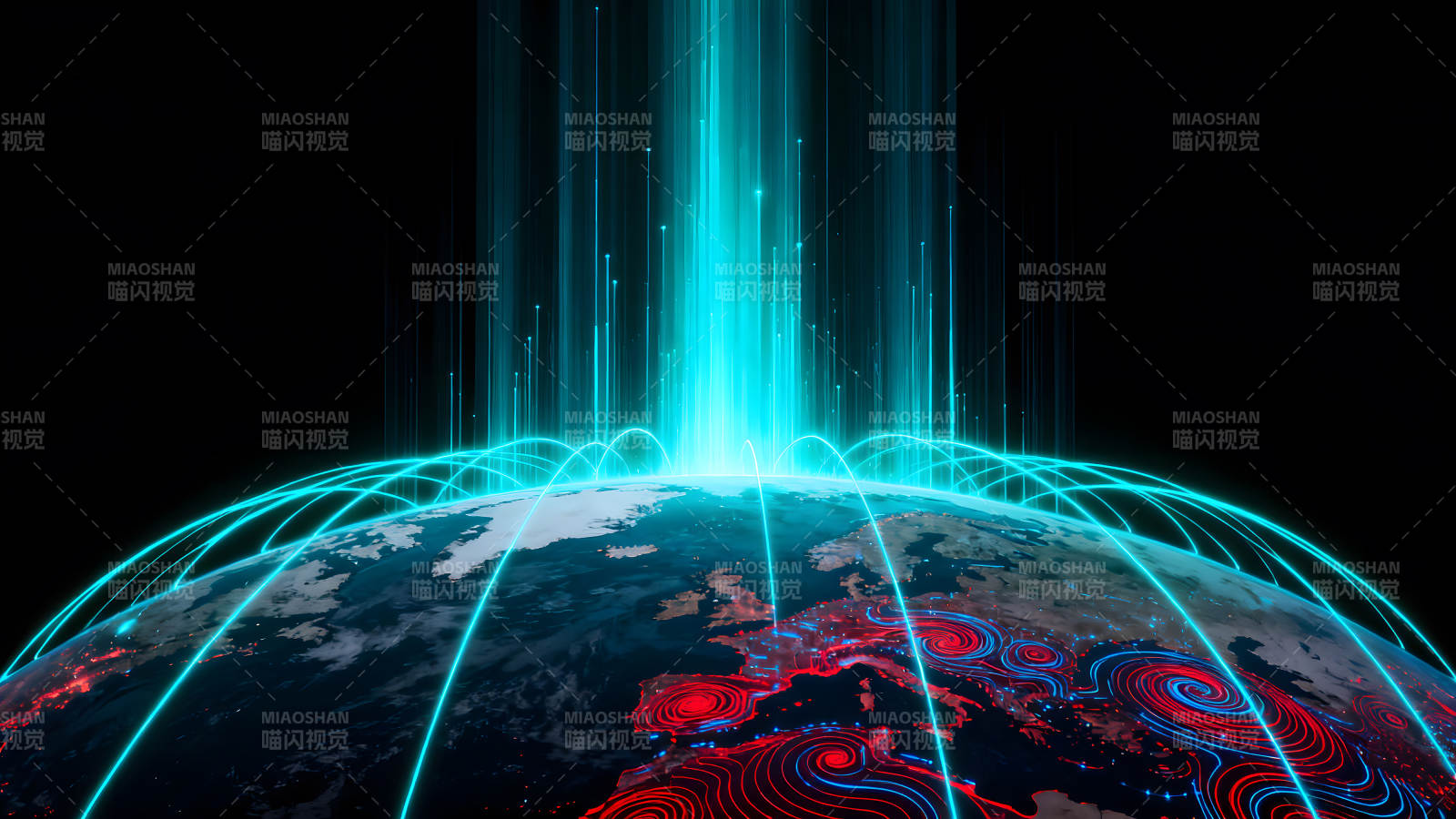 地球科技网络连接-图片