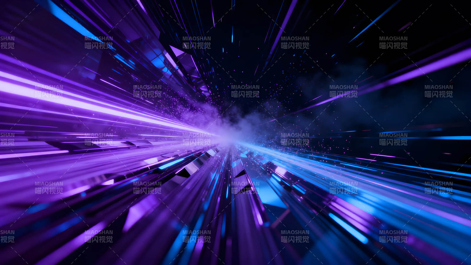 抽象科技感紫色流光特效圖片