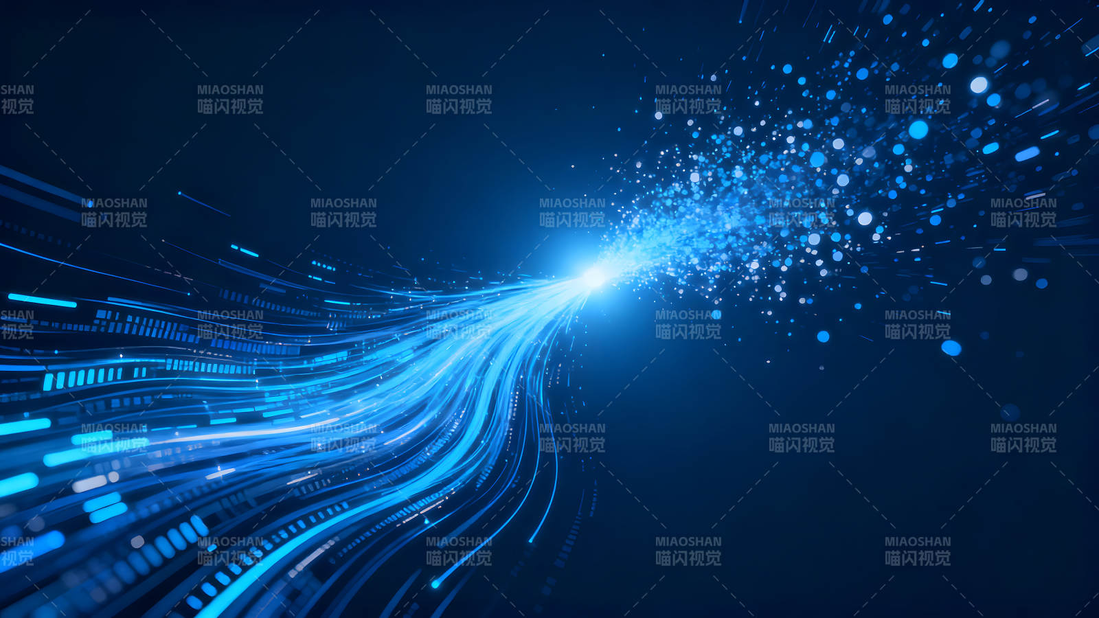 藍(lán)色光束數(shù)據(jù)傳輸科技感圖片