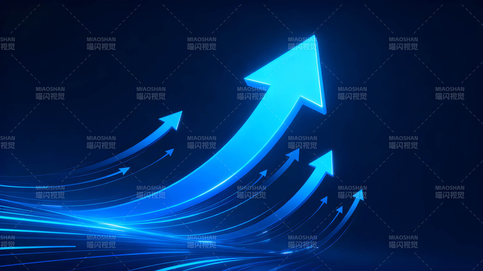 藍(lán)色箭頭向上象征著增長(zhǎng)圖片