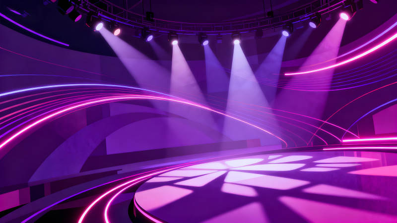 舞台灯光下的抽象空间-图片