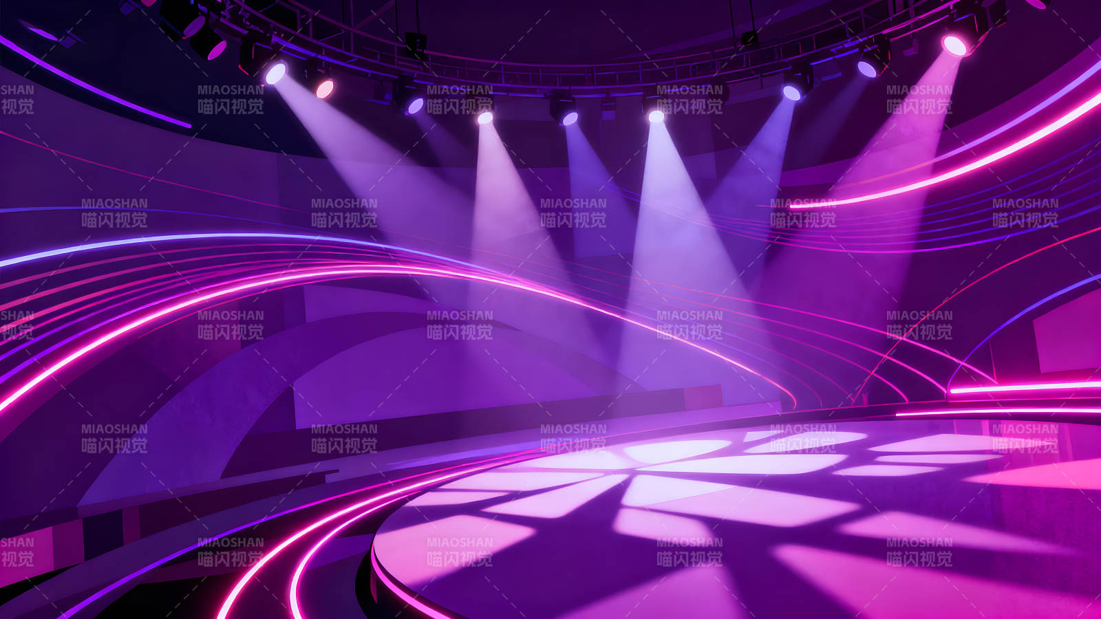 舞臺燈光下的抽象空間圖片