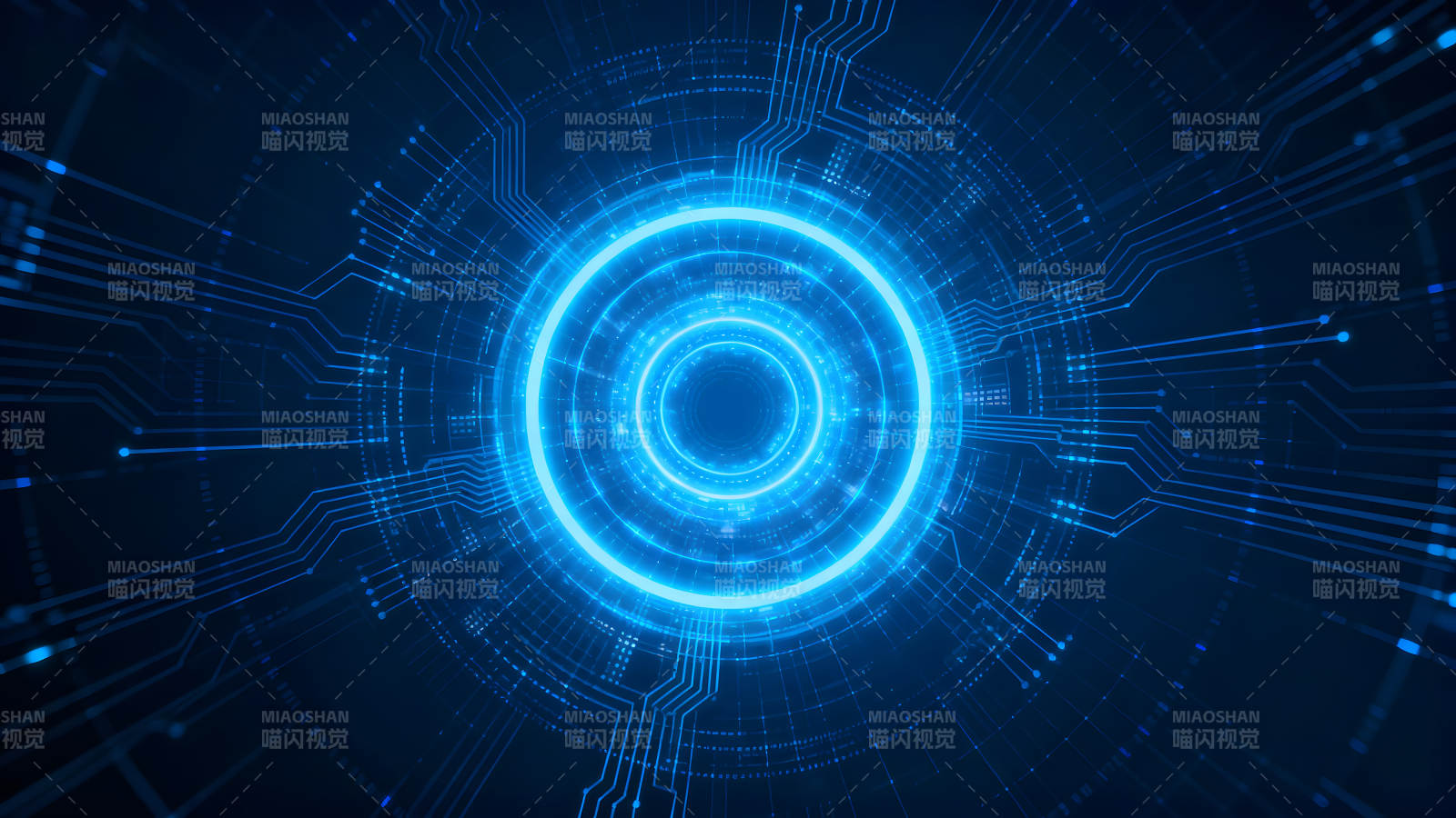 科技感蓝色电路图-图片