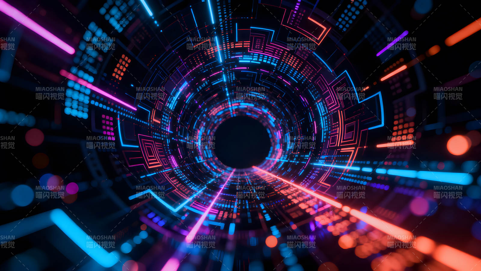 炫彩科技隧道充满未来感-图片