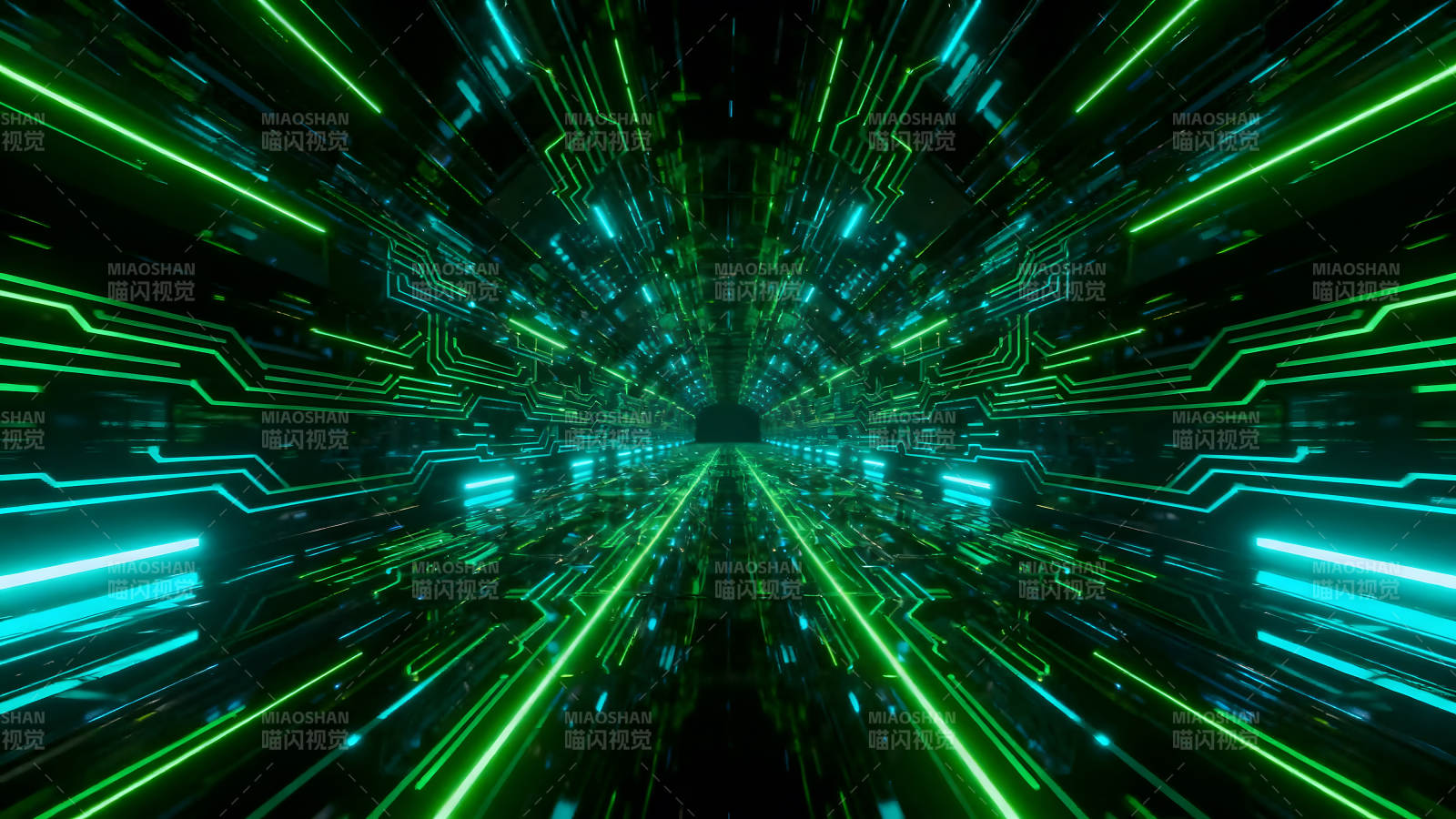 未來科技隧道光線交錯(cuò)縱深感圖片