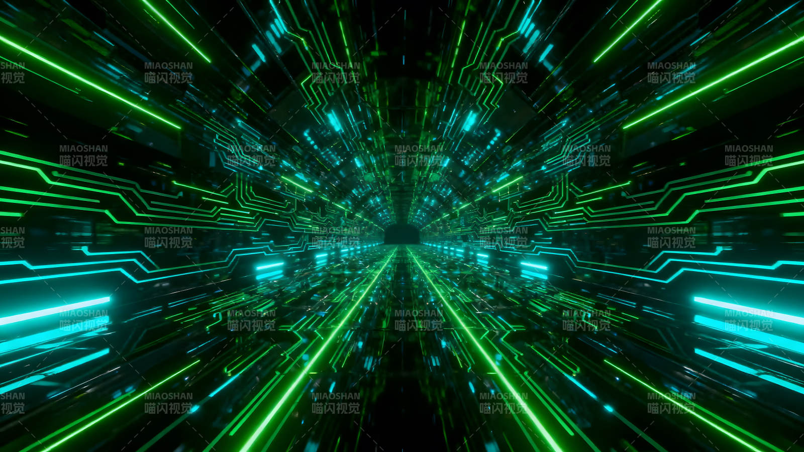 科技隧道炫彩特效-图片