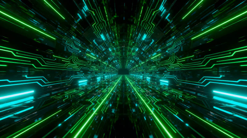 科技隧道炫彩特效-图片