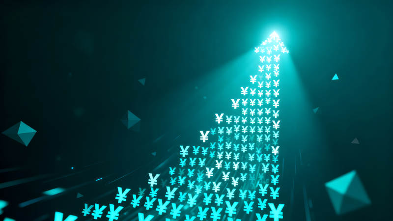 货币上升箭头经济增长-图片