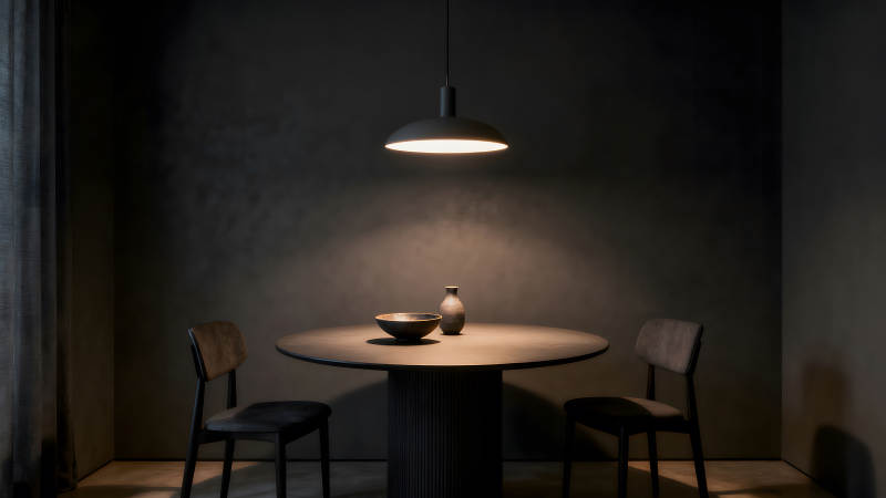 暗色空間燈飾餐桌擺件-圖片