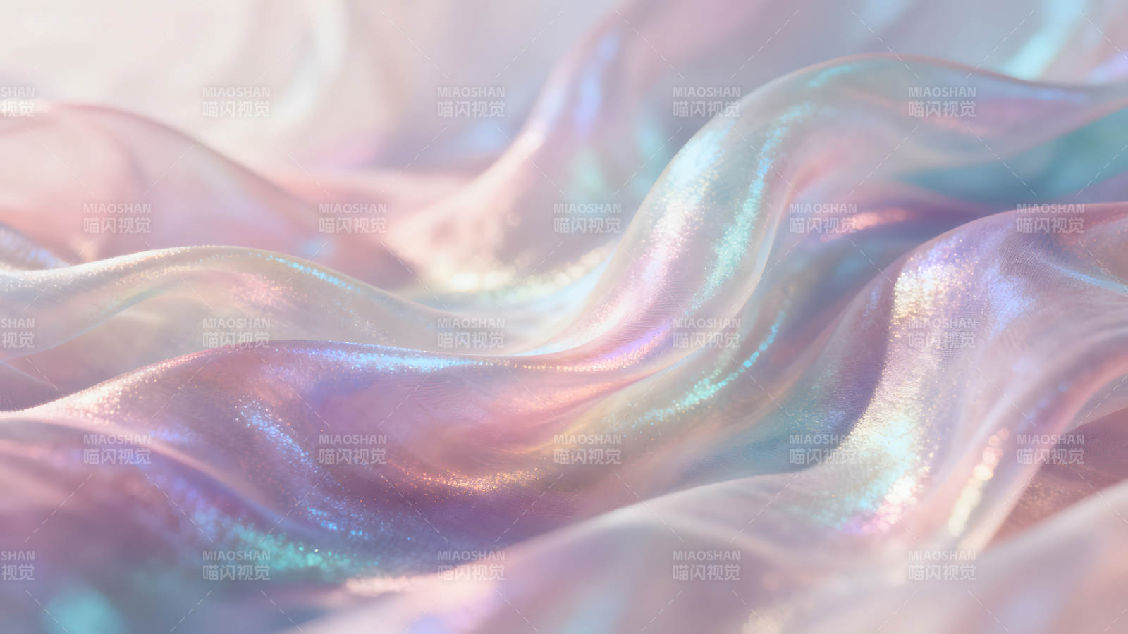 柔美光泽绸缎幻彩流光-图片