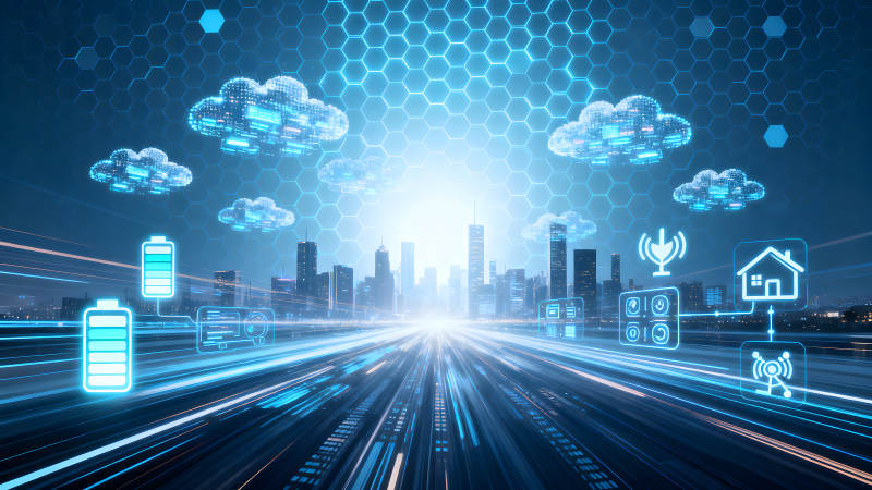 數字科技城市風景線-圖片