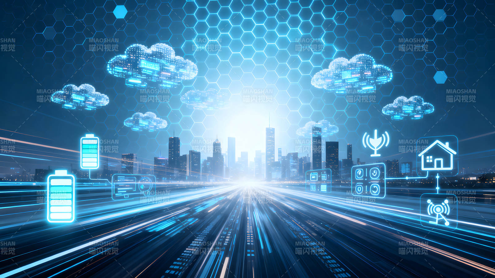 數字科技城市風景線圖片