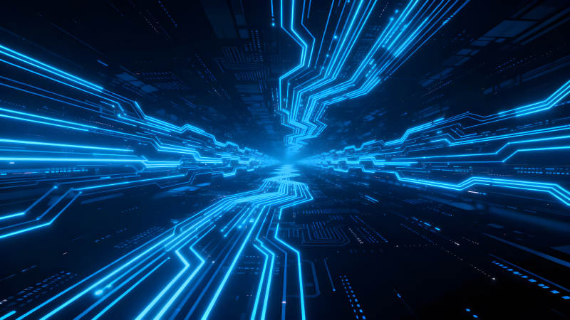 未来科技感电路图景-图片