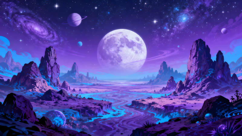 星空异域的唯美景色-图片