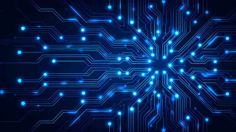 电路板蓝色科技感抽象图-图片