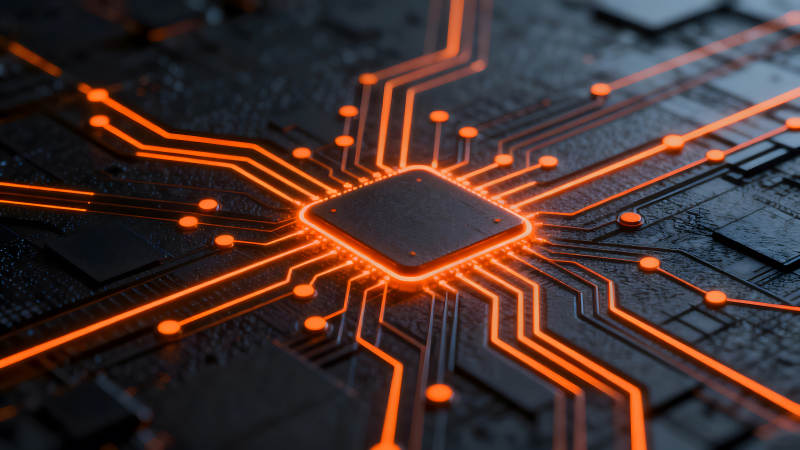 电路板CPU特写科技感强-图片