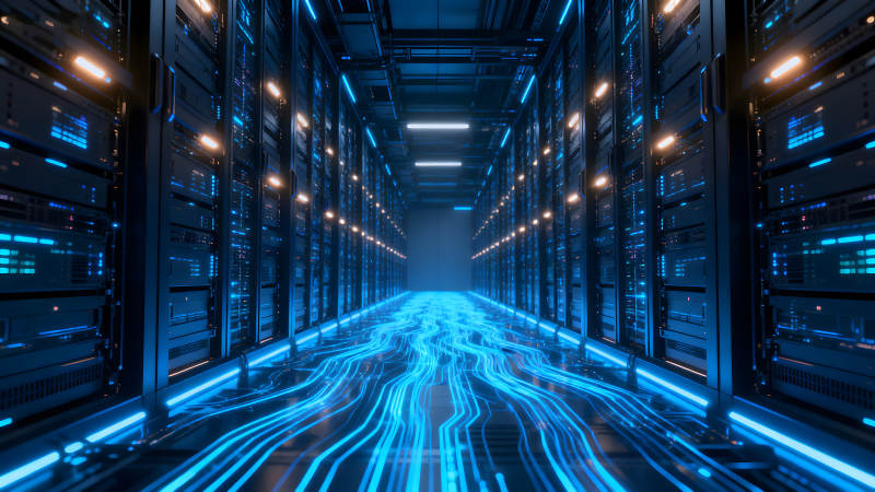 数据中心通道科技感十足-图片