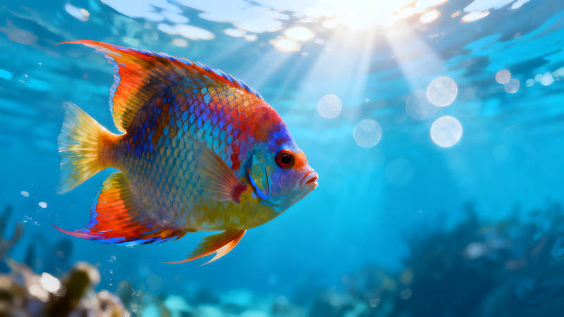 海底世界绚丽鱼儿畅游-图片