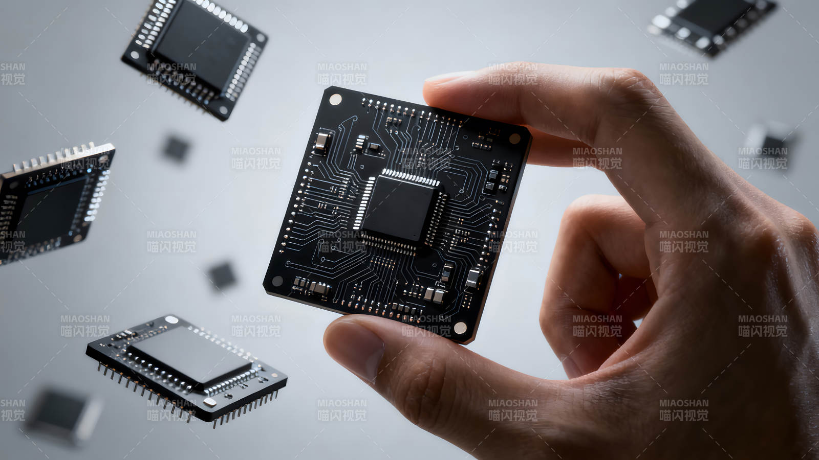 手持電路板展示細節圖片