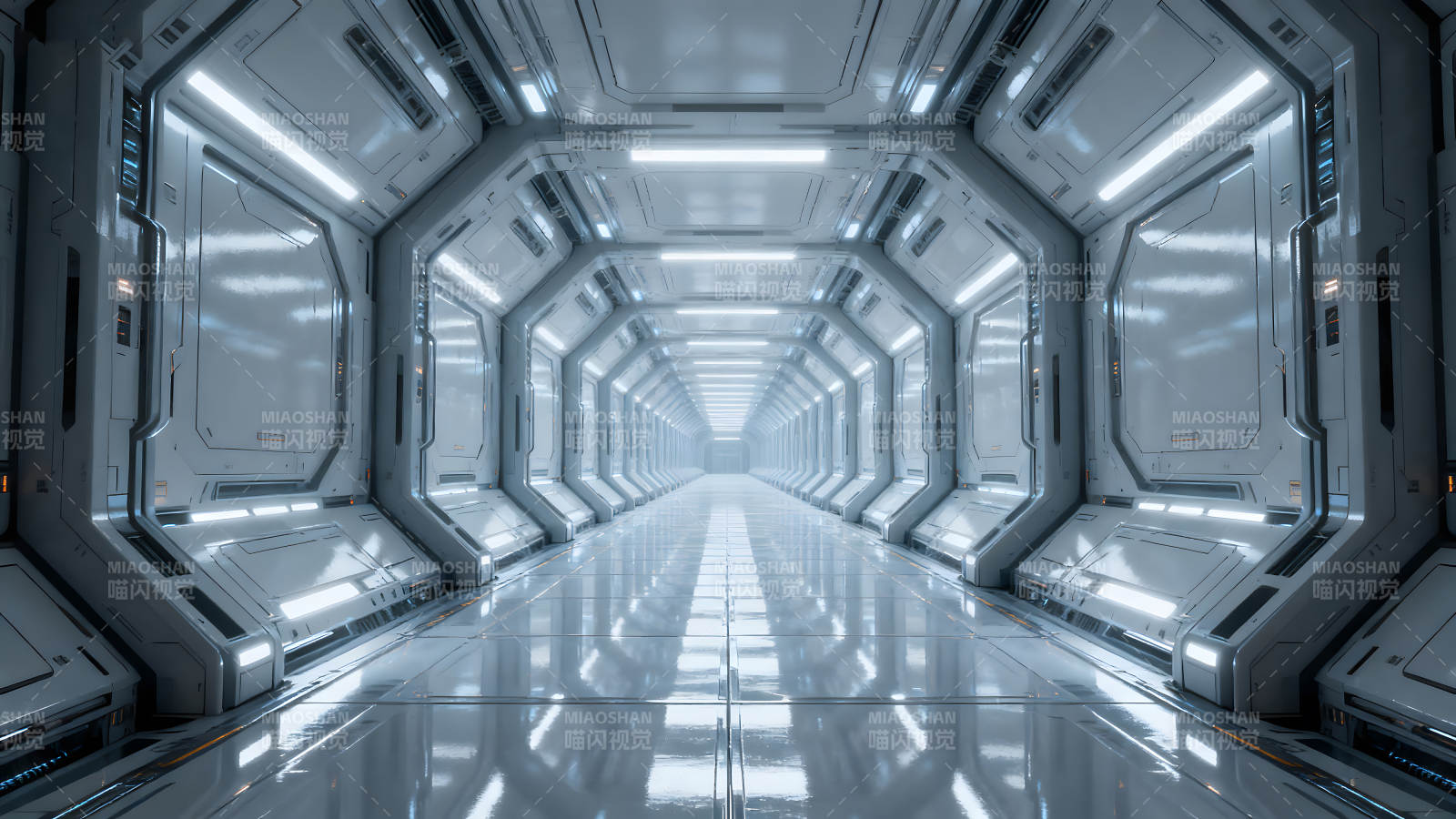 科幻走廊深邃透视-图片