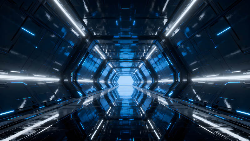 科幻隧道深邃空間感-圖片