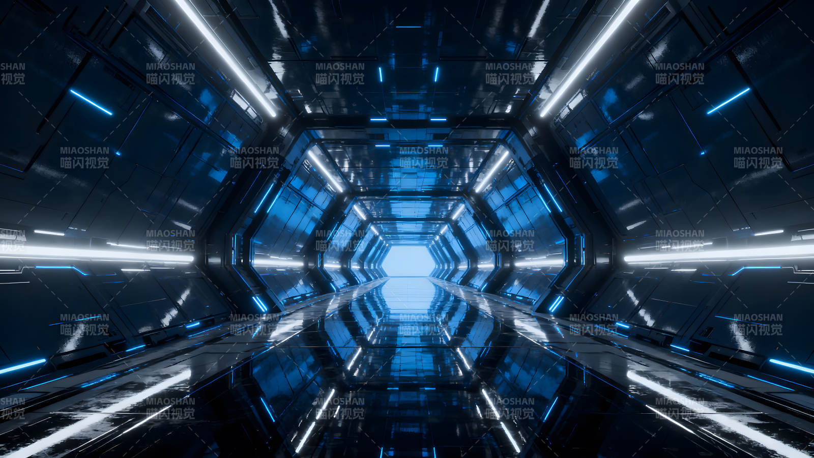 科幻隧道深邃空间感-图片