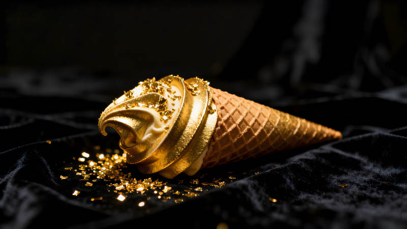 金箔冰淇淋奢華誘人-圖片