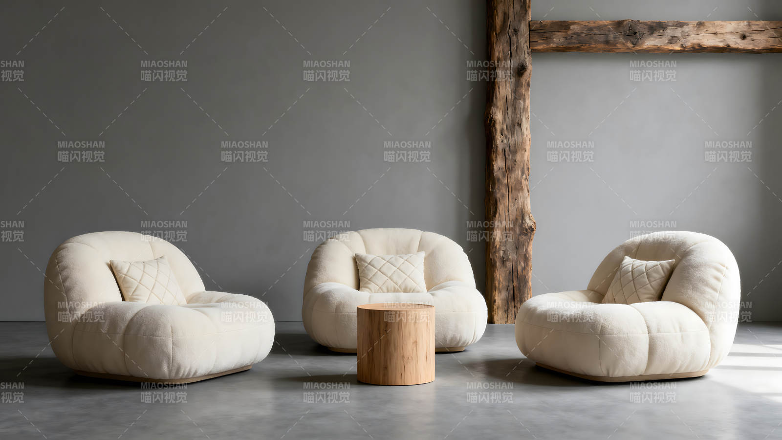 室內溫馨的舒適沙發組合-圖片