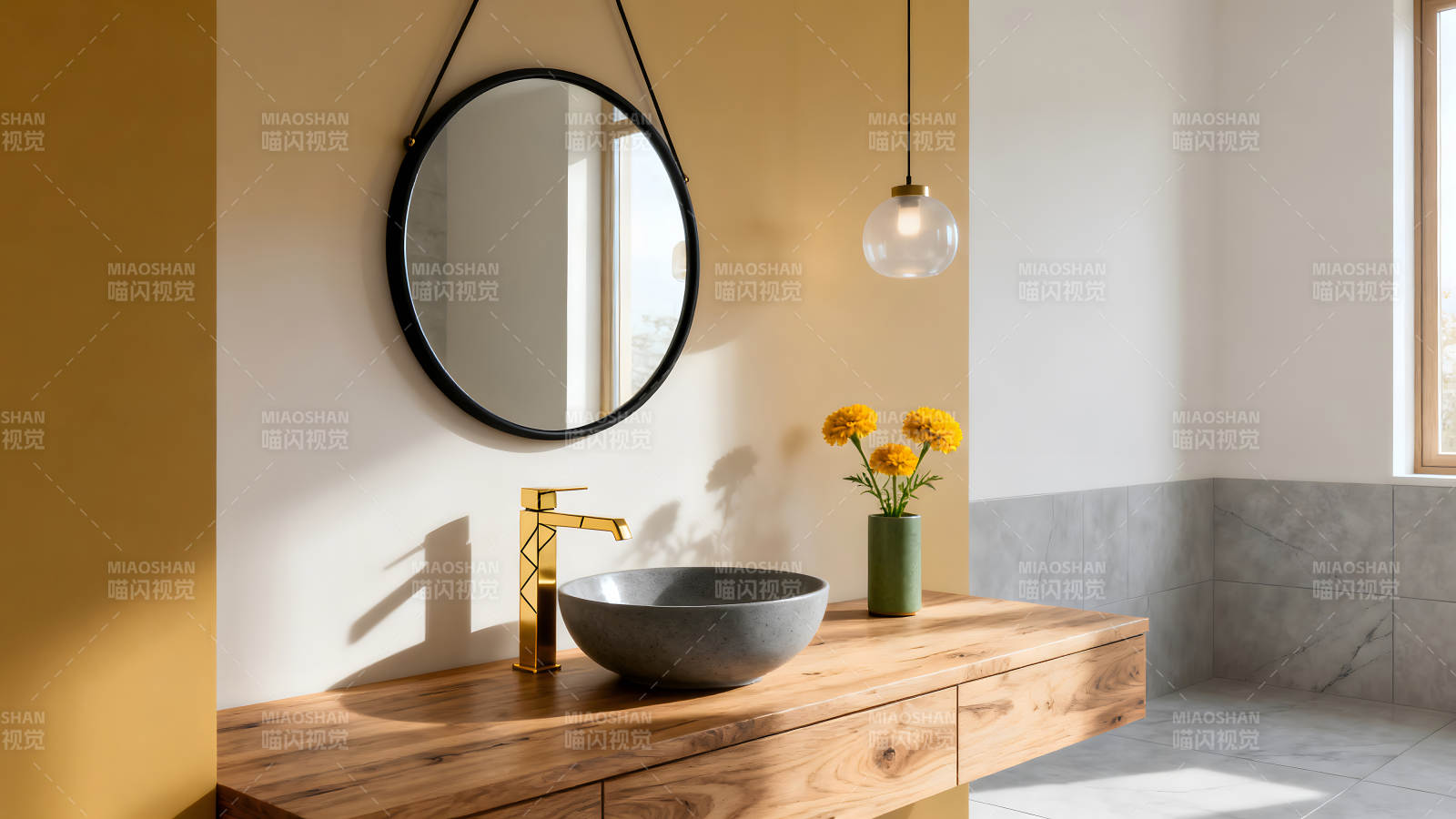 現代風格的浴室設計-圖片