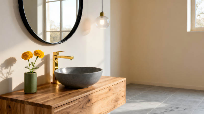 现代浴室设计精美灯饰-图片