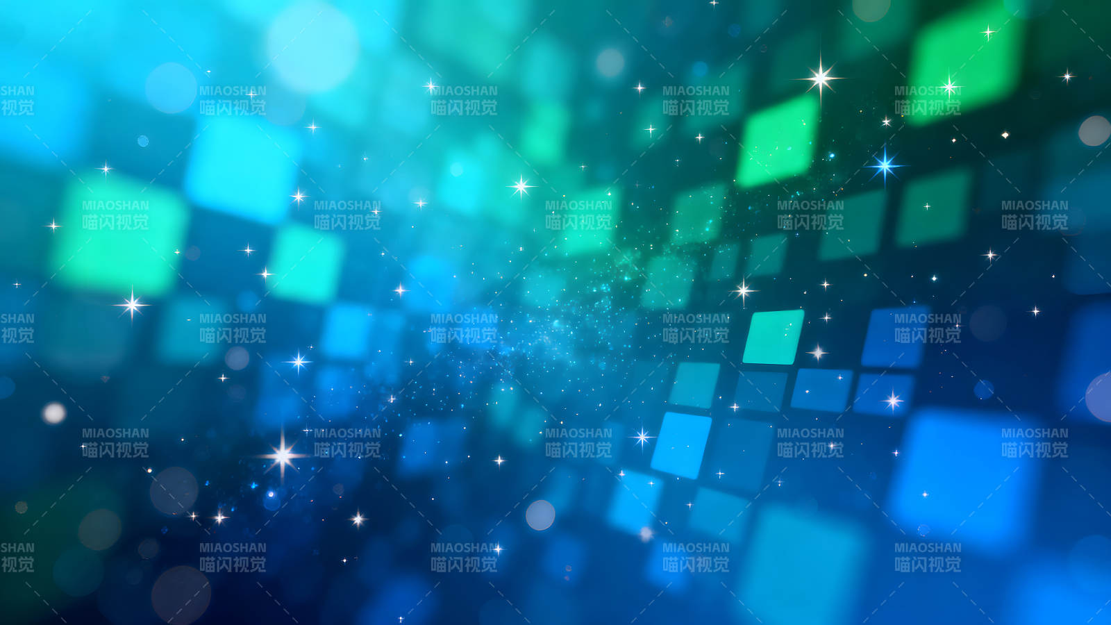 蓝色渐变背景星光闪耀-图片