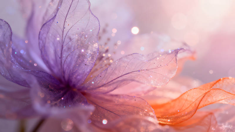 夢幻般的紫色花朵細(xì)節(jié)呈現(xiàn)-圖片