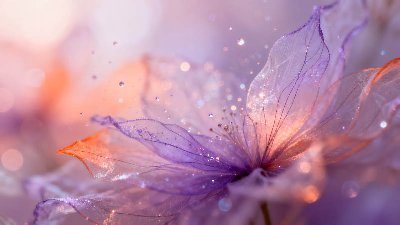 夢幻花朵綻放光芒-圖片