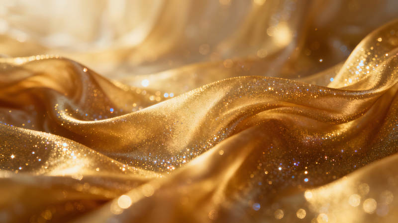 金光閃耀的絲綢質感-圖片