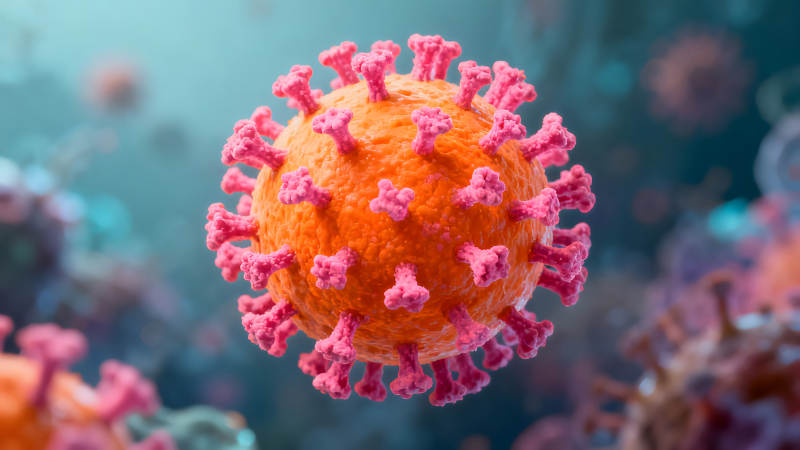 新冠病毒的高清特写图-图片