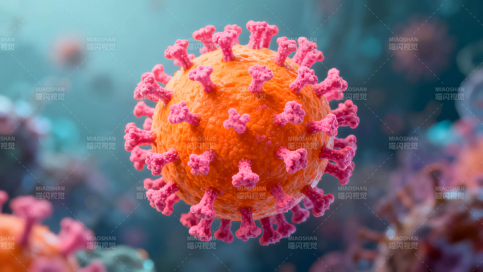 新冠病毒的高清特写图-图片