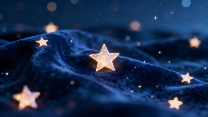 星光熠熠的夢幻夜空-圖片