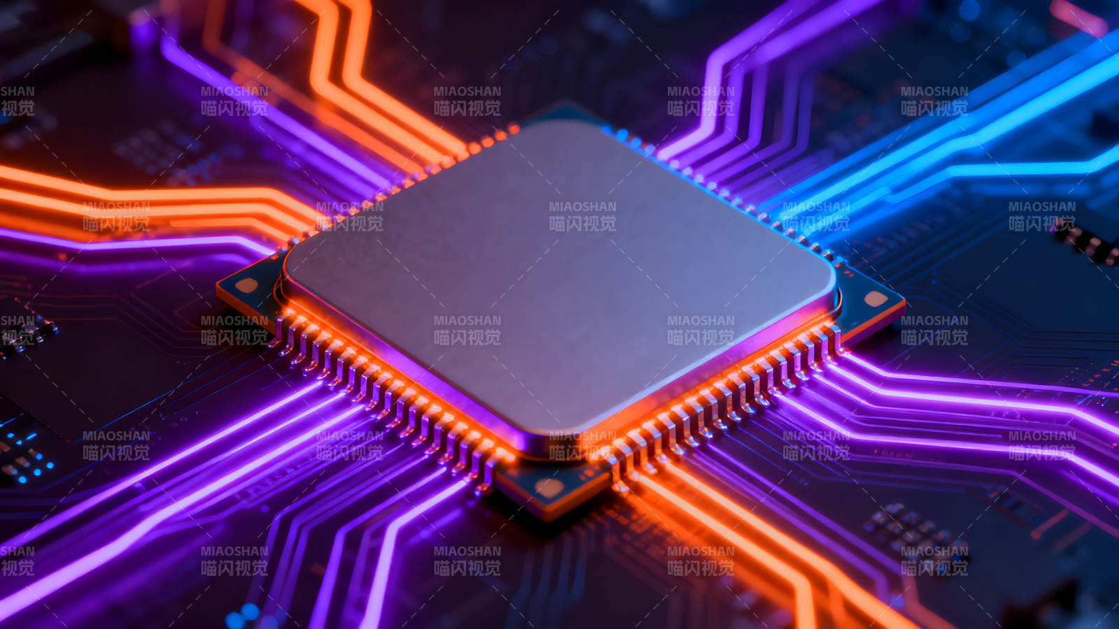 電子元件特寫電路板細節渲染-圖片