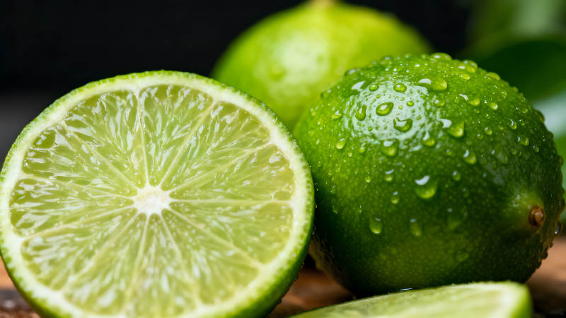 青檸特寫水珠清晰-圖片