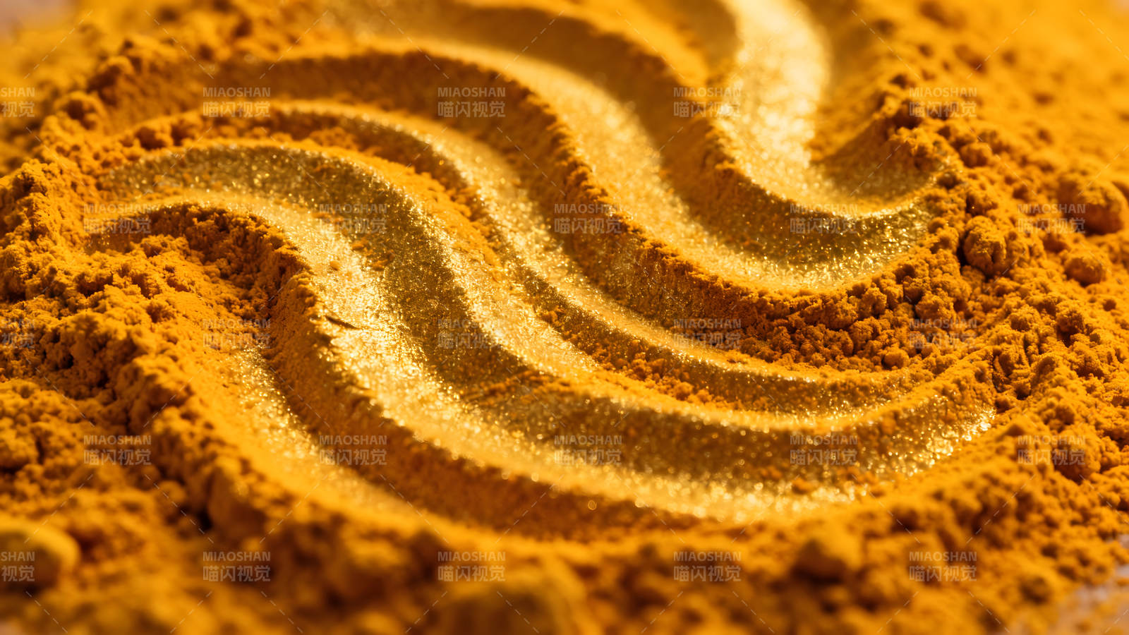 金黄色的粉末漩涡-图片